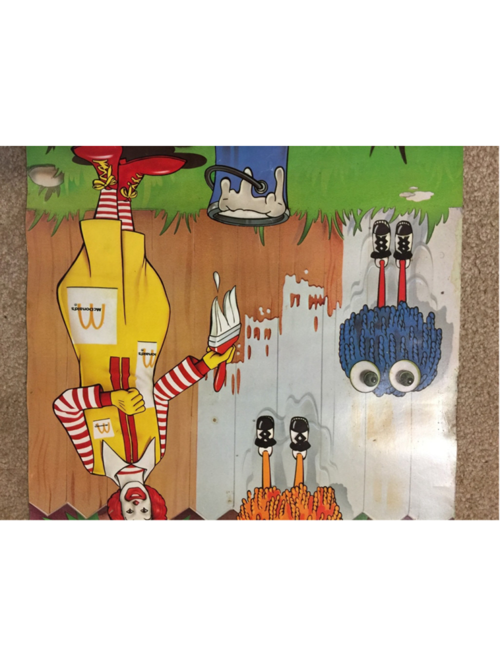 Vintage - 1976 - McDonalds Poster - 22" X 16" - Ronald And Two Gobblins - Picture 5 of 15